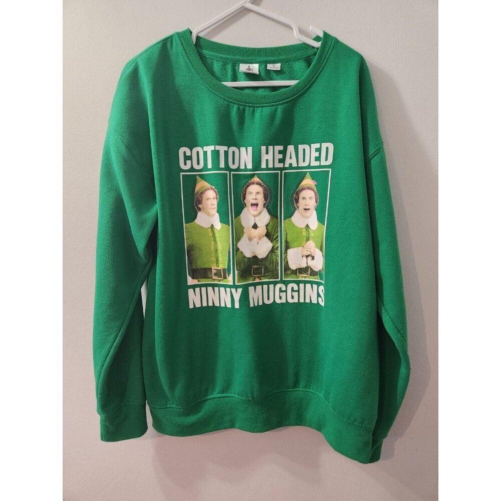 Mad Engine Elf Movie Men Shirt Crewneck XL Cotton Headed Ninny Muggins Pre-Owned
